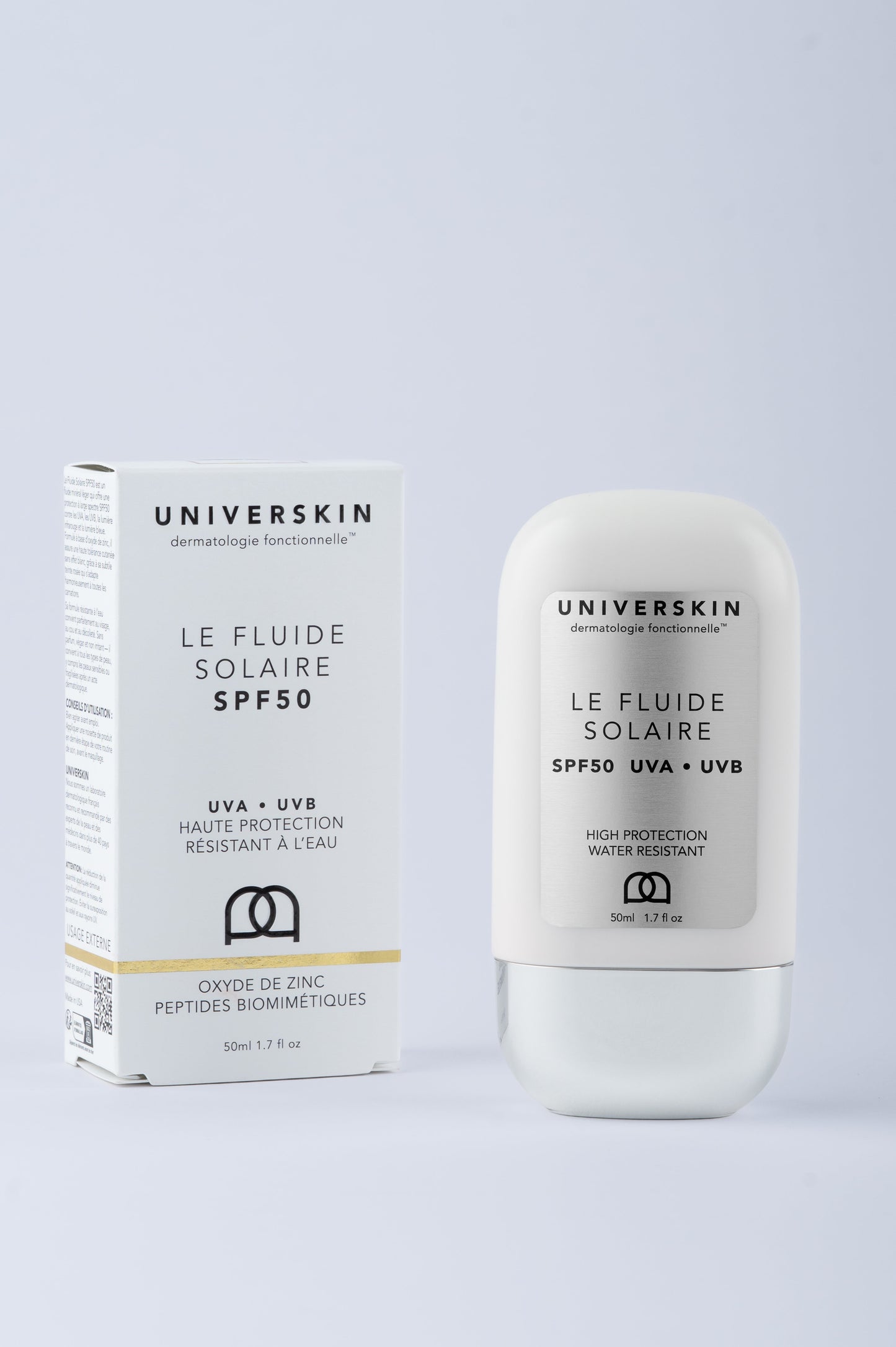 universkin the sunscreen fluid spf50 packaging
